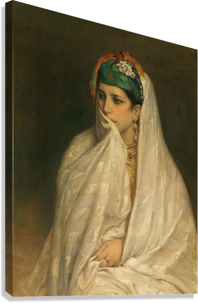Juive de Tanger by Jean François Portaels [1818–1895] Canvas Print