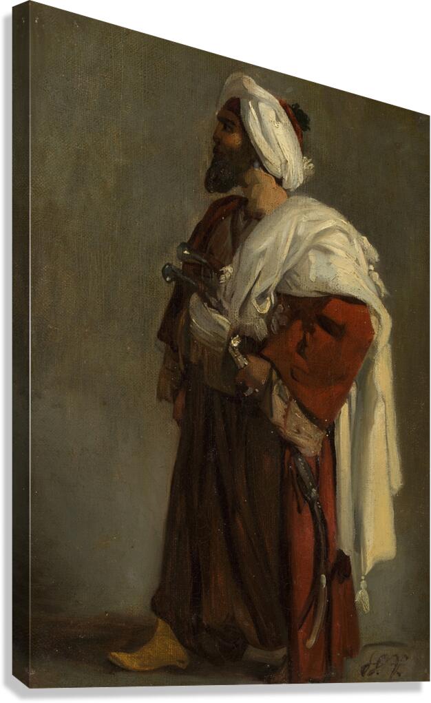 Arab Warrior [ca. 1817–22] by Horace Vernet [1789–1863] Canvas Print