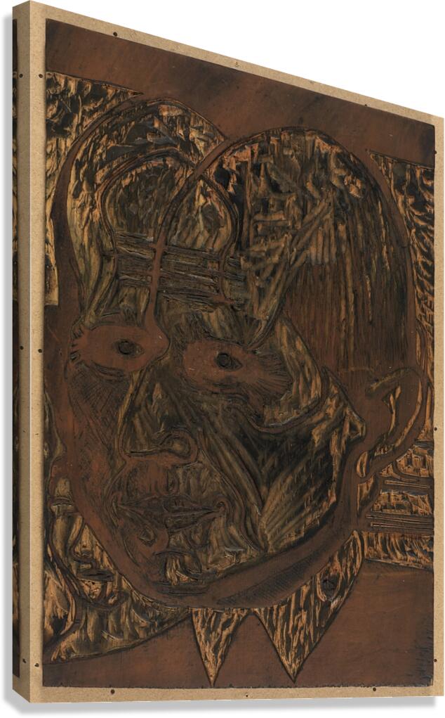 Kopf Dr. Bauer. Zeichnungsstock [1933] by Ernst Ludwig Kirchner [1880–1938] Canvas Print