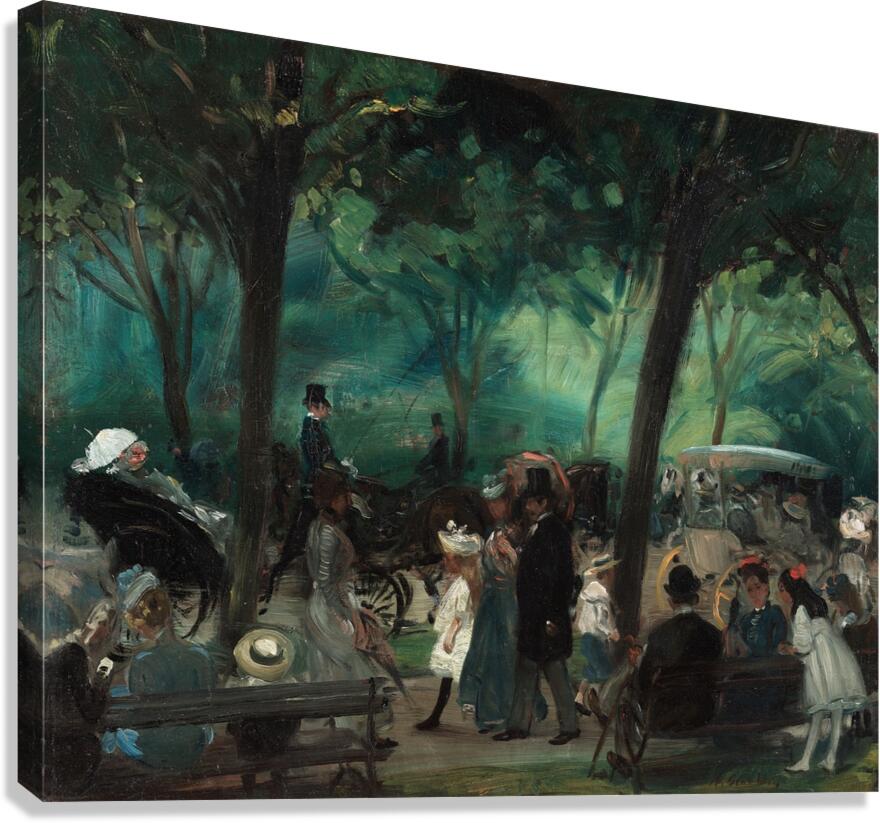 The Drive. Central Park [c. 1905] by William James Glackens [1870–1938] Canvas Print