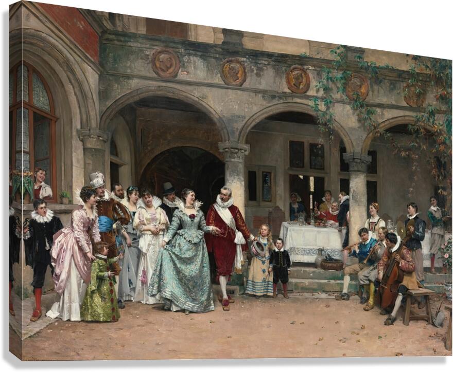 Les Noces D’argent [1879] by Adrien Moreau [1843–1906] Canvas Print