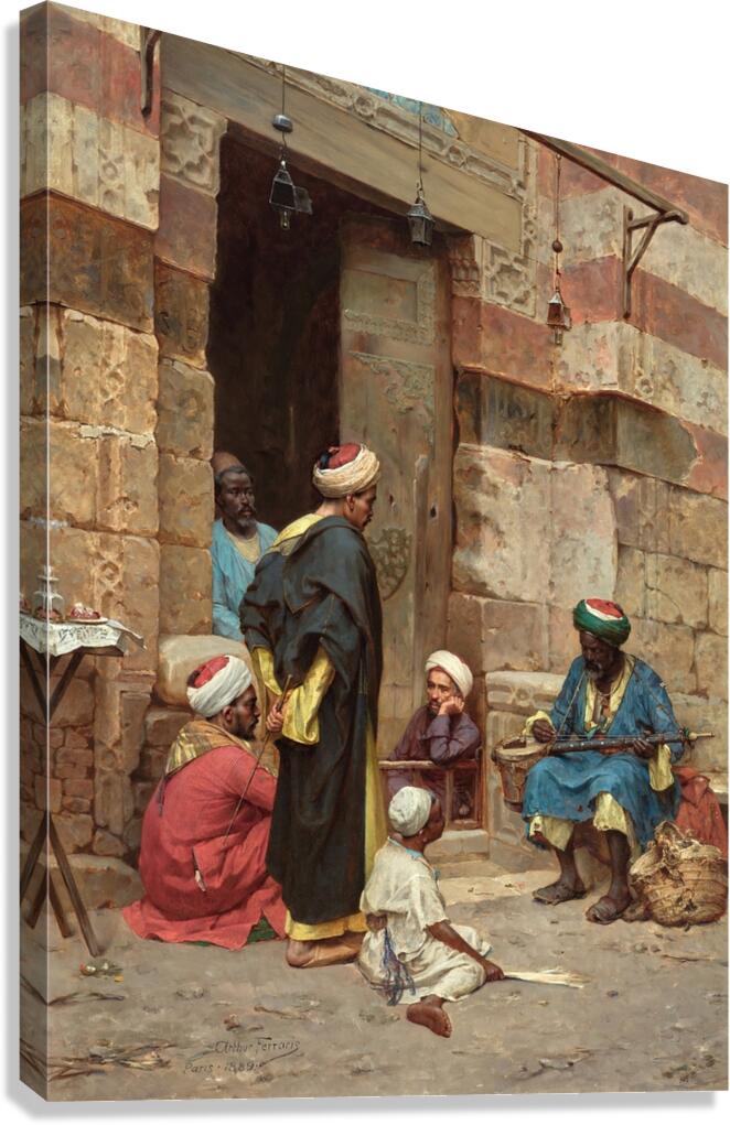 The musician [1889] by Arthur Von Ferraris [1856–1936] Canvas Print