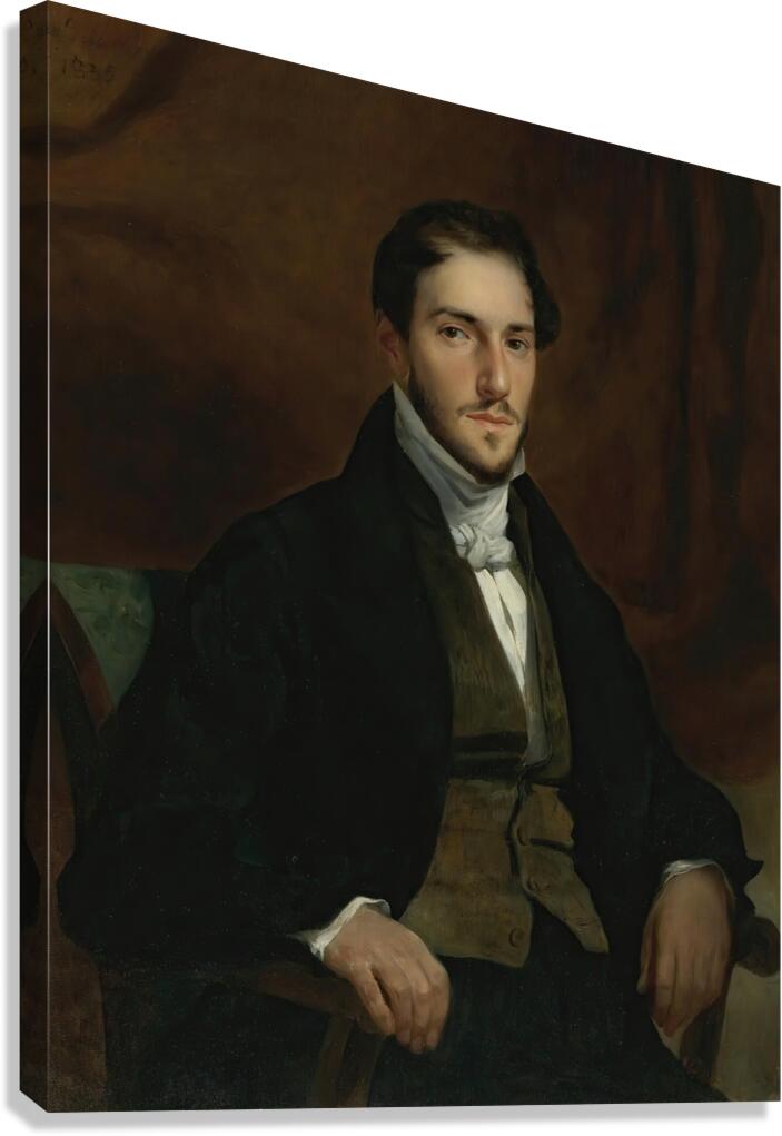 Portrait Of Félix Guillemardet [1835] by Eugène Delacroix [1798–1863] Canvas Print