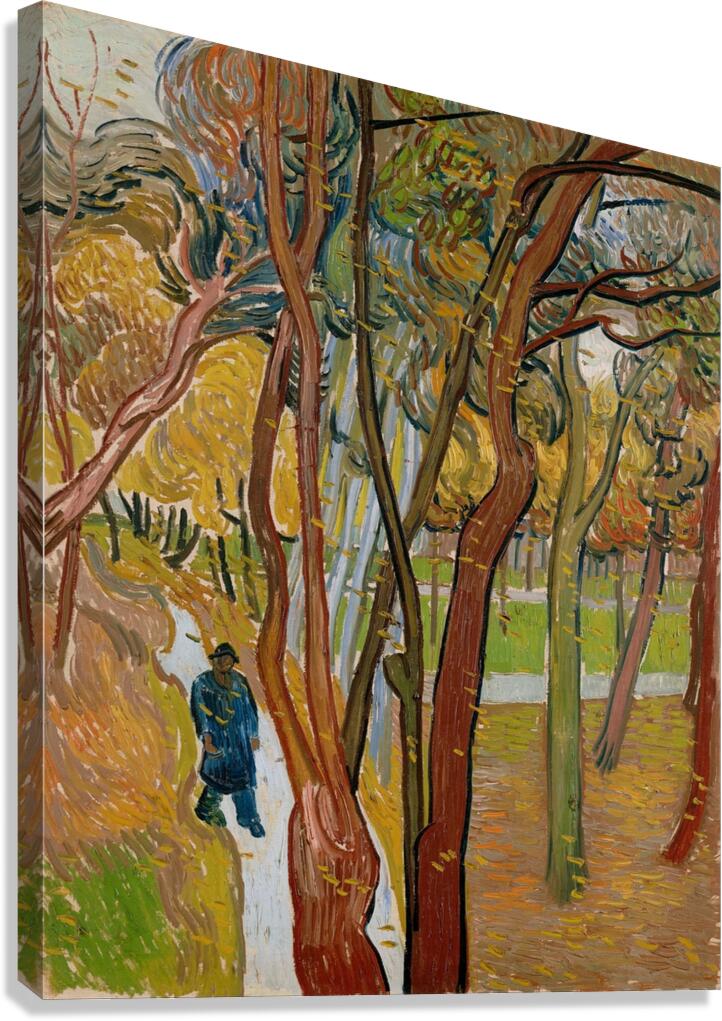 The garden of Saint Paul’s Hospital [The fall of the leaves’] by Vincent van Gogh [1853–1890] Canvas Print