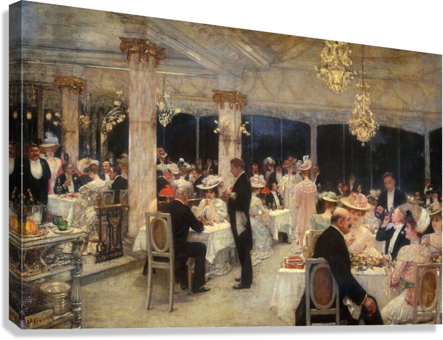 Armenonville. Le soir du Grand–Prix. [1905] by Henri Gervex [1852–1929] Canvas Print