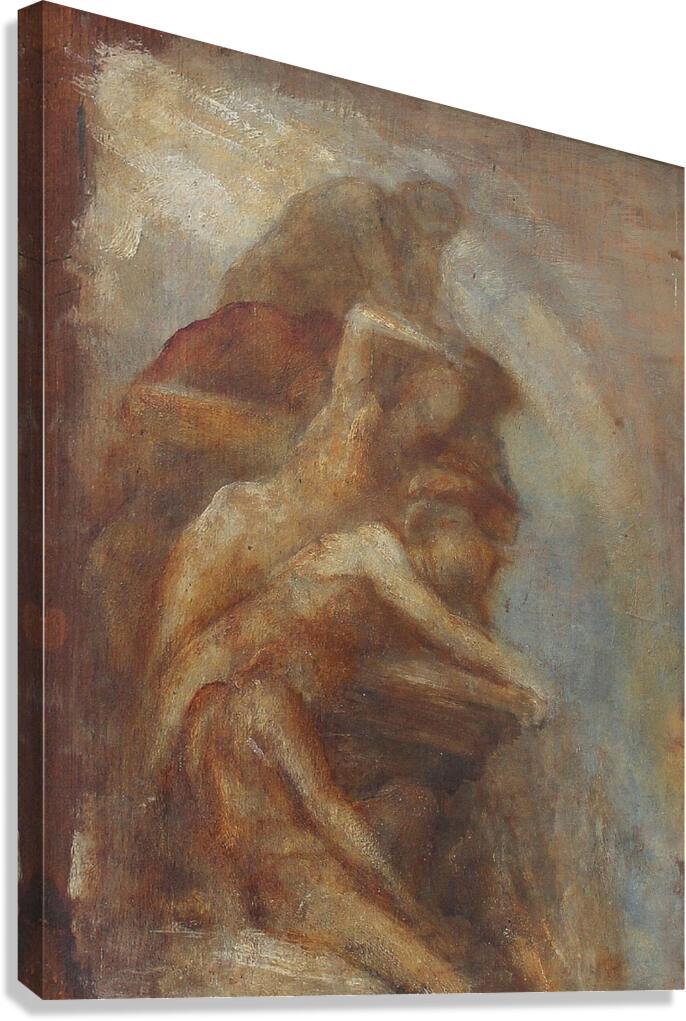 Fire. Study for the Carlton House Terrace Fresco. The Elements by George Frederic Watts [1817–1904] Canvas Print