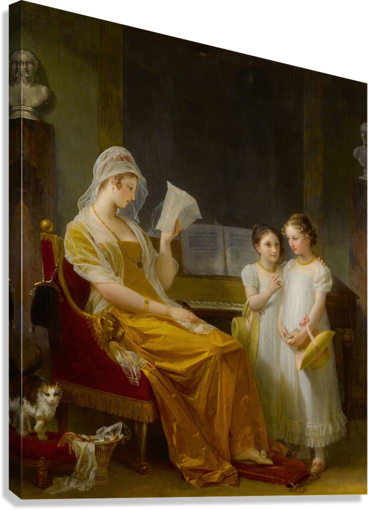 La correspondance familiale by Marguerite Gérard [1761–1837] Canvas Print