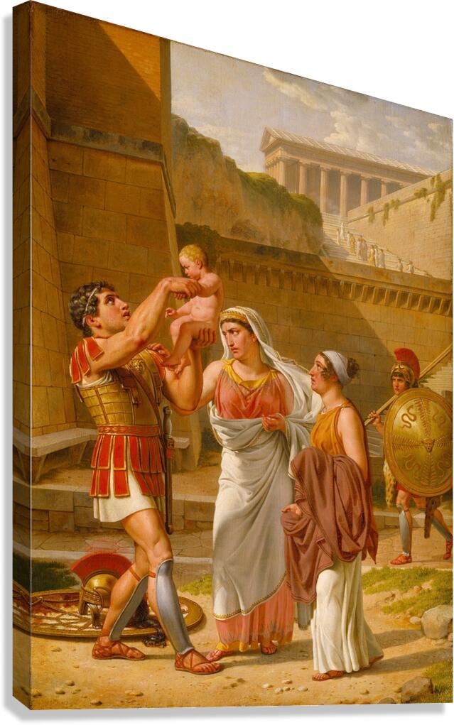 Hector’s Farewell To Andromache [1813–1816] by Christoffer Wilhelm Eckersberg [1783–1853] Canvas Print