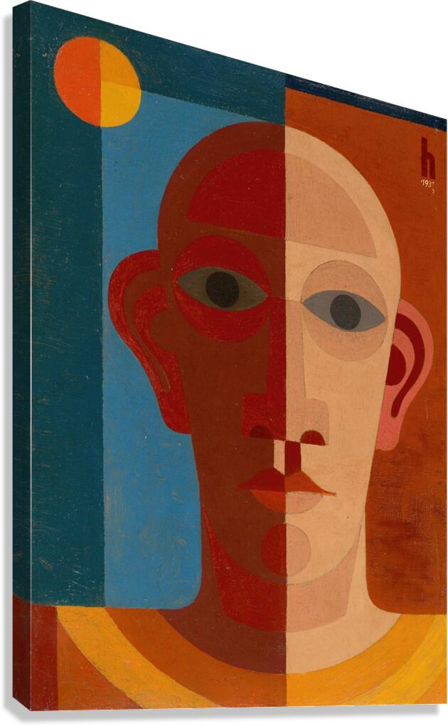 Selbstbildnis [1931] by Heinrich Hoerle [1895–1936] Canvas Print