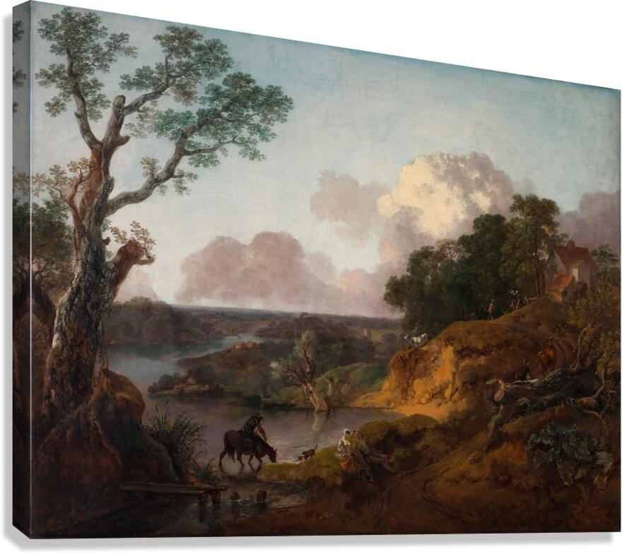 View in Suffolk [c. 1755] by Thomas Gainsborough [1727–1788] Canvas Print