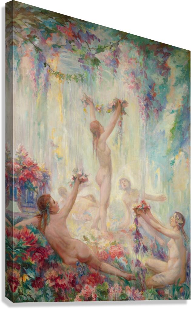 The Maidens Of Spring [1932] by Jean Ubaghs [1852–1937] Canvas Print