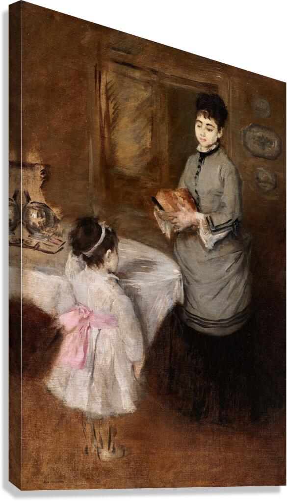 Afternoon Tea [About 1874] by Eva Gonzalès [1849–1883] Canvas Print