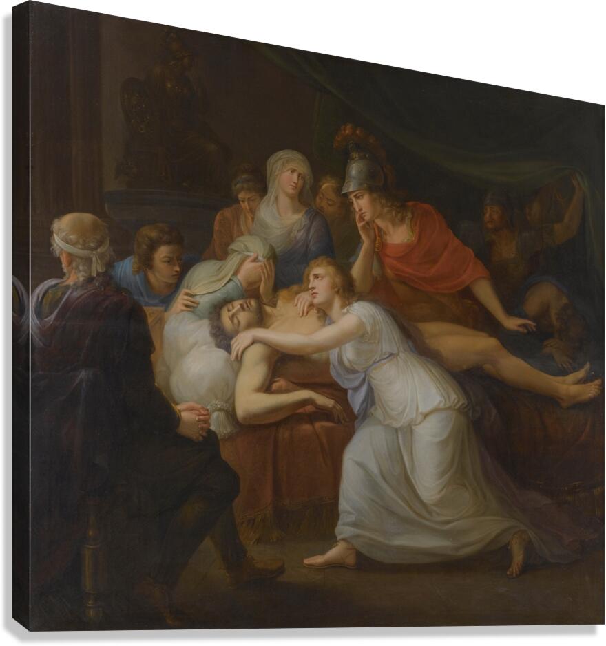 Andromache Lamenting The Death Of Hector by Circle Of Heinrich Friedrich Füger [1751–1818] Canvas Print