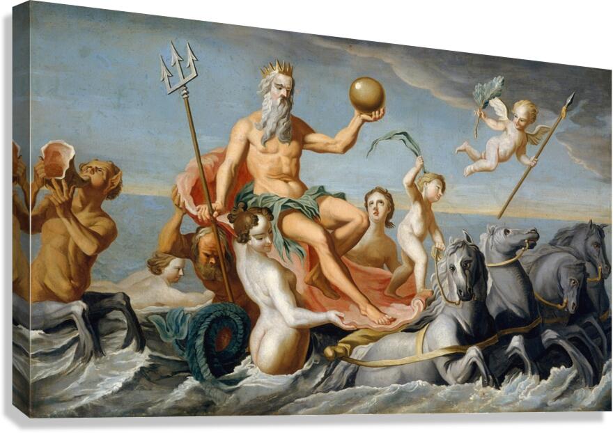 The Return of Neptune [Ca. 1754] by John Singleton Copley [1738–1815] Canvas Print