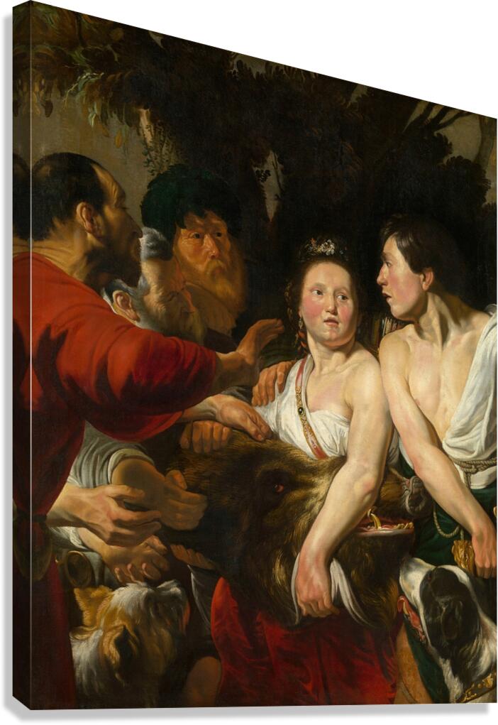 Meleager and Atalante [1617–1618] by Jacob Jordaens [1593–1678] Canvas Print