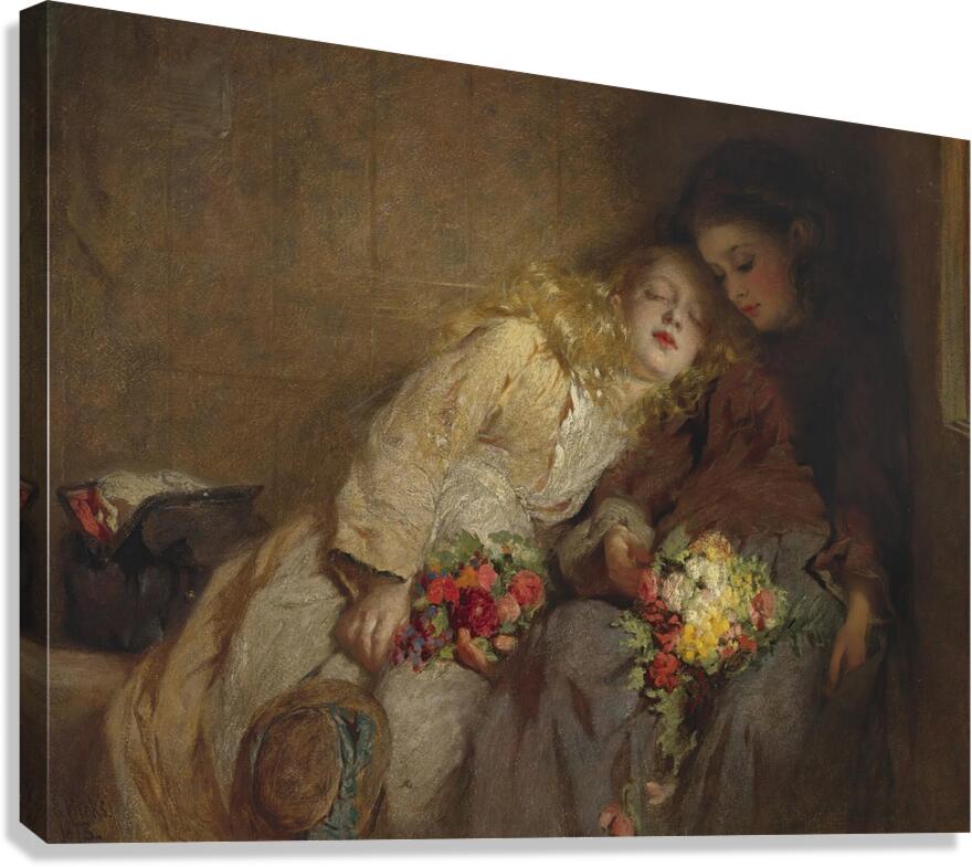 The return home [1873] by George Elgar Hicks [1824–1914] Canvas Print