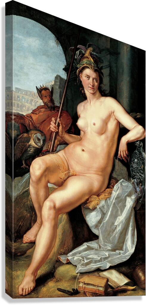 Minerva [C. 1611] by Hendrick Goltzius [1558–1617] Canvas Print
