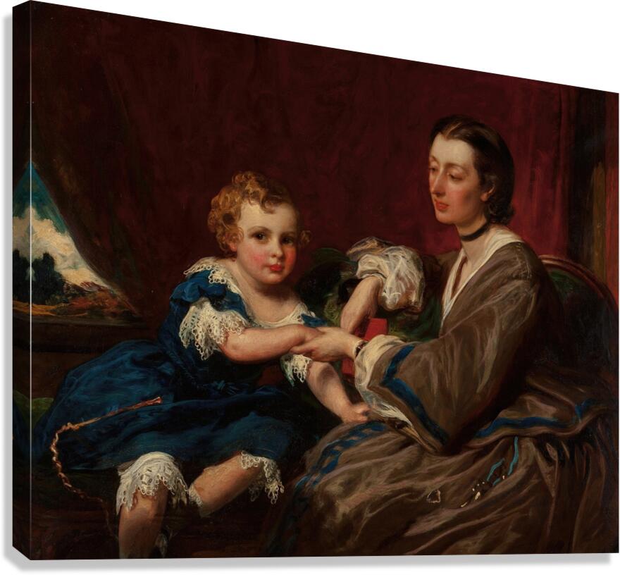 A Mother and Daughter by James Sant [1820–1916] Canvas Print
