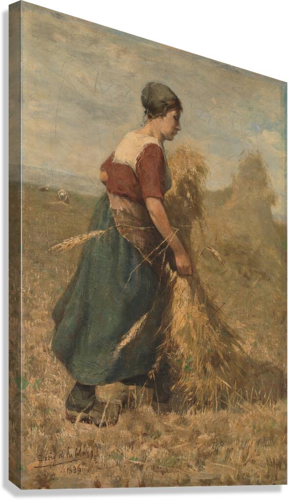 Schoven binden [1866] by David De La Mar [1832–1898] Canvas Print