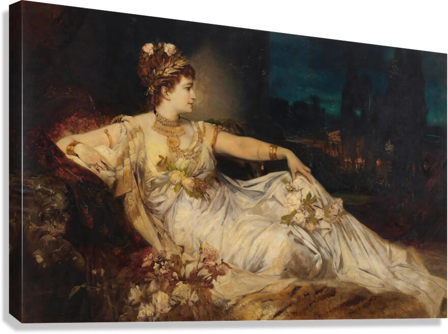 Charlotte Wolter als Messalina [1875] by Hans Makart [1840–1884] Canvas Print