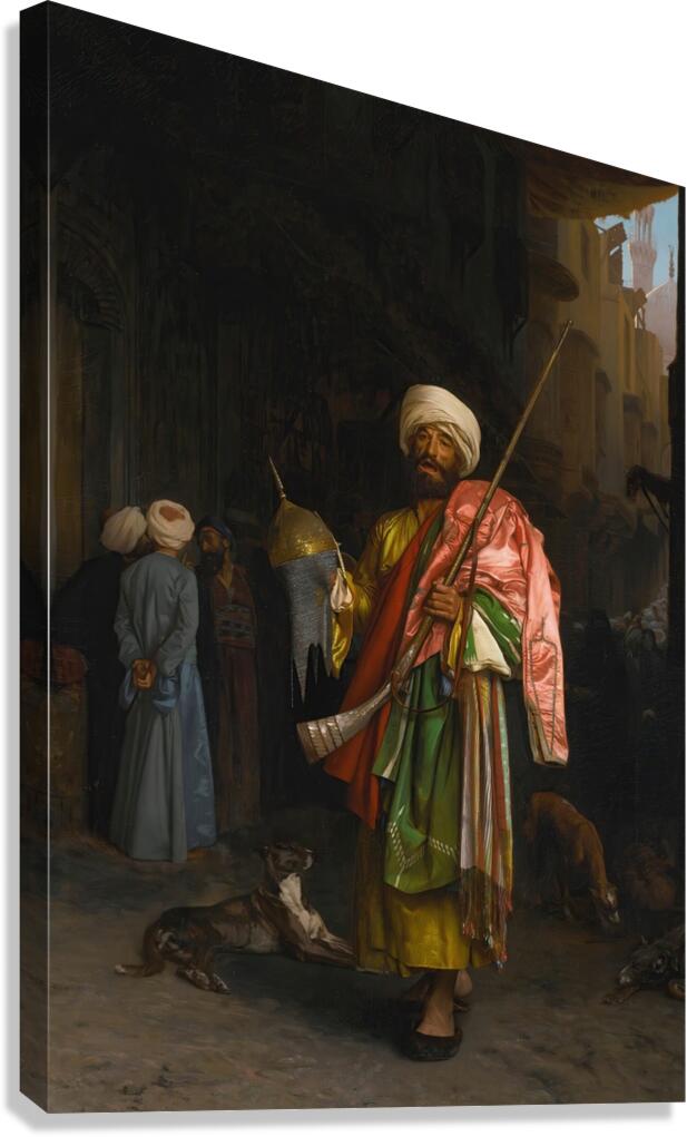 Marchand Ambulant Au Caire by Jean–Léon Gérôme [1824–1904] Canvas Print