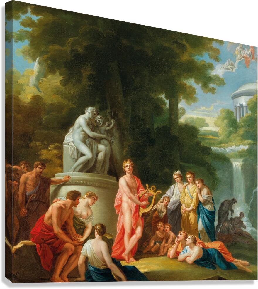 Apollo amongst the Shepherds. A ‘study’ for the former Burgtheater. Vienna by Heinrich Friedrich Füger [1751–1818] Canvas Print