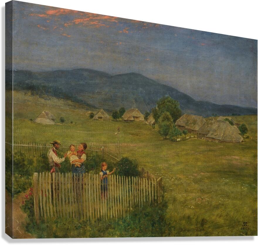 Little Garden in the Black Forest [1879] by Hans Thoma [1839–1924] Canvas Print