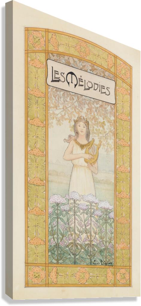 Les Melodies [1904] by Louis Felix Bigaux [1850–] Canvas Print