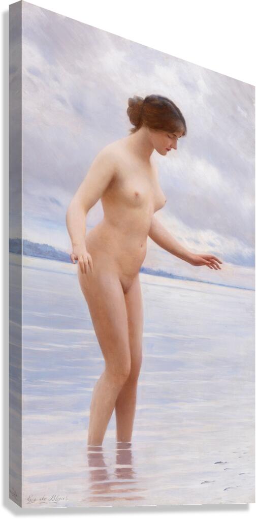 In the Water by Eugen von Blaas [1843–1931] Canvas Print