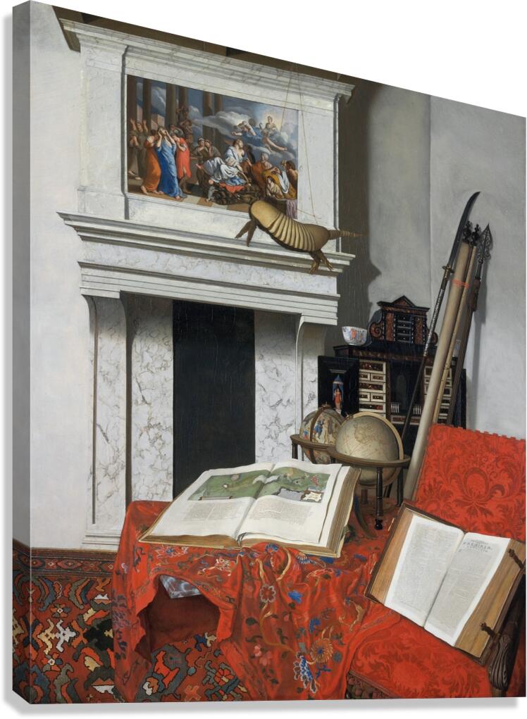Room Corner With Curiosities by Jan van der Heyden [1637–1712] Canvas Print