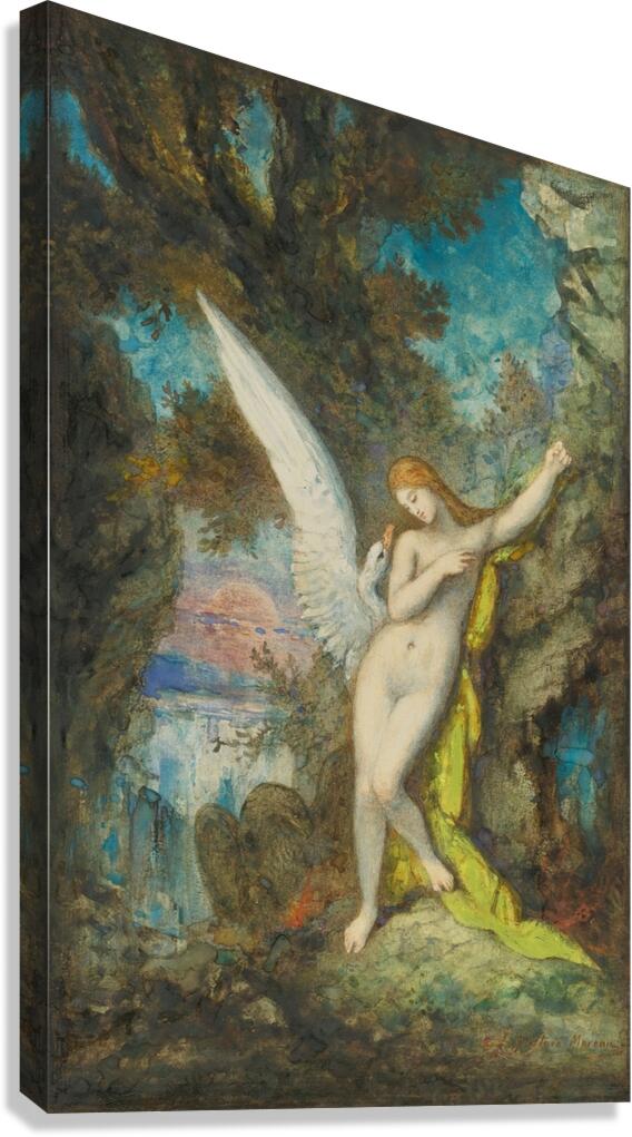 Leda Et Le Cygne by Gustave Moreau [1826–1898] Canvas Print