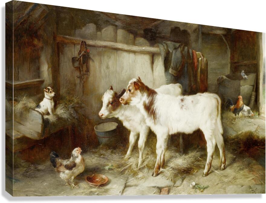 The Dog In The Manger by Walter Hunt [1861–1941] Canvas Print