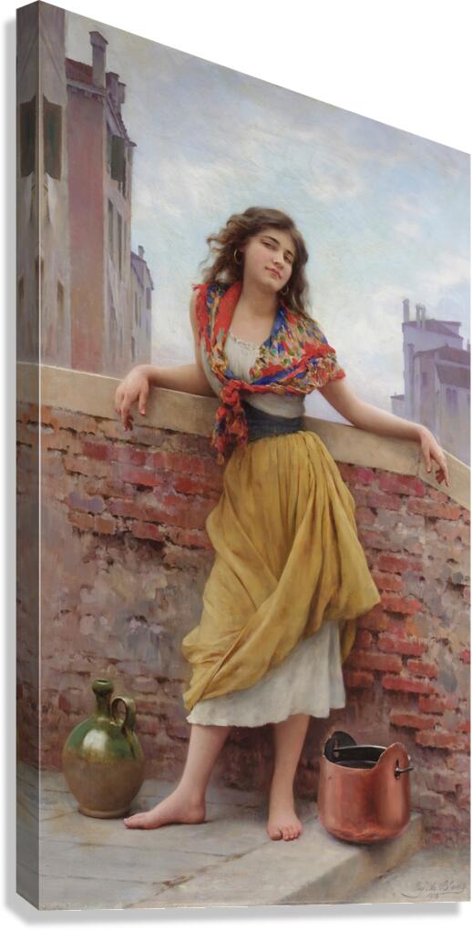 The Watercarrier [1908] by Eugen von Blaas [1843–1931] Canvas Print