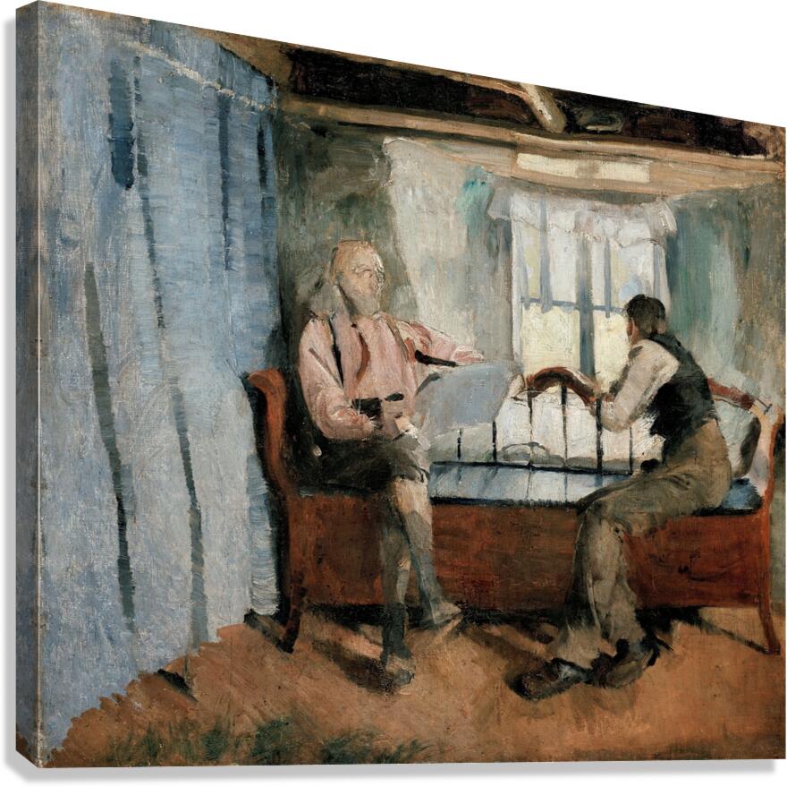 Farm Interior. Knabberud in Bærum [1886] by Harriet Backer [1845–1932] Canvas Print