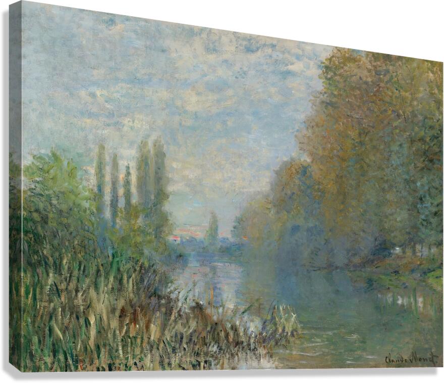 Bords De La Seine En Automne [1876] by Claude Monet [1840–1926] Canvas Print