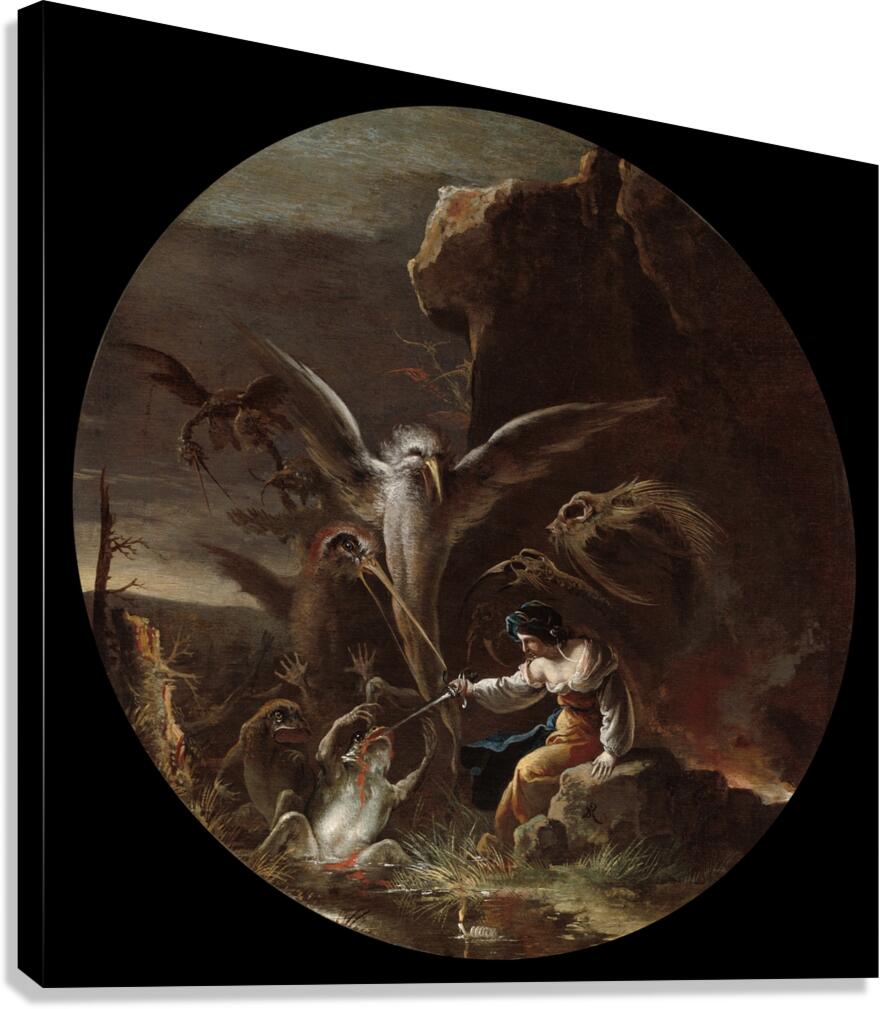 Scenes of Witchcraft. Morning [c. 1645–1649] by Salvator Rosa [1615–1673] Canvas Print