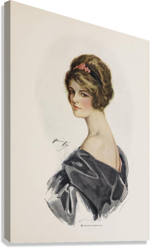 Harrison Fisher girls Pl.8 [1914] by Harrison Fisher [1877–1934] Canvas Print