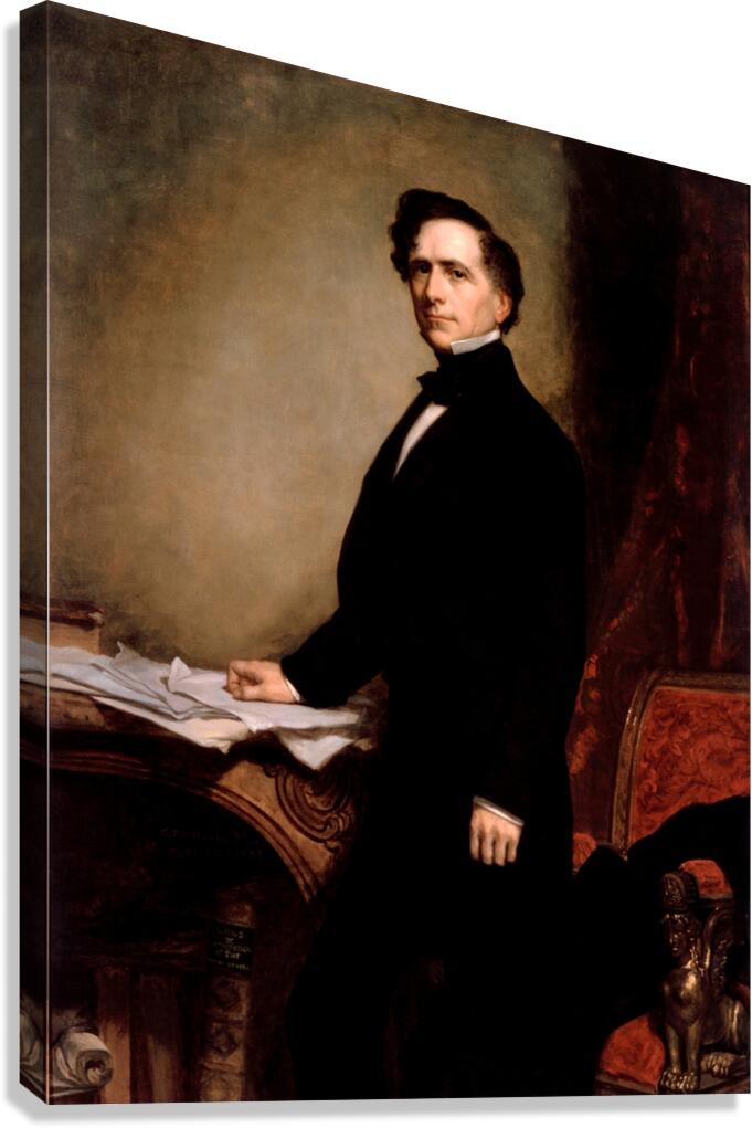Franklin Pierce [1858] by George Peter Alexander Healy [1813–1894] Canvas Print
