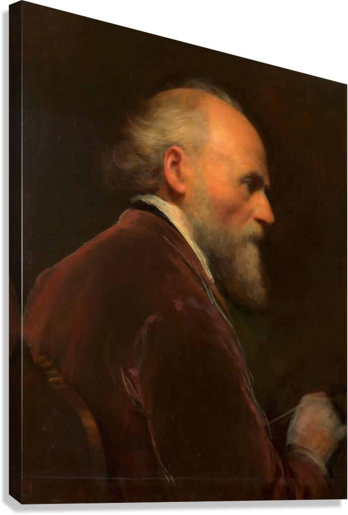 Selbstbildnis Friedrich von Amerling [1870] by Friedrich von Amerling [1803–1887] Canvas Print