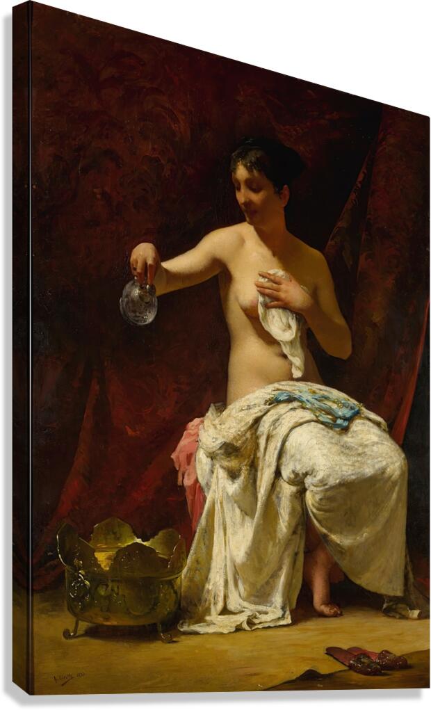 A Lady At Her Toilette [1877] by Henry Lerolle [1848–1929] Canvas Print