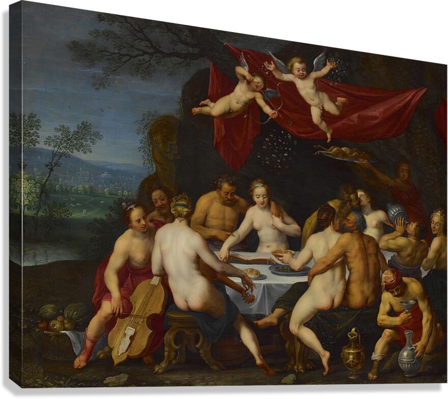 The Wedding Feast Of Bacchus And Ariadne by Marten Pepijn [1575–ca. 1643] Canvas Print