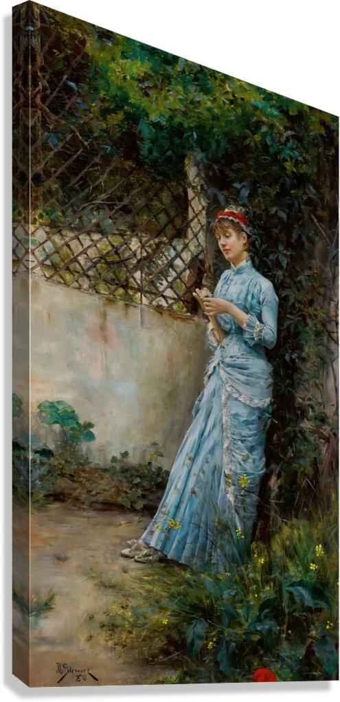 Far Away Thoughts1880 by Julius Leblanc Stewart [1855–1919] Canvas Print