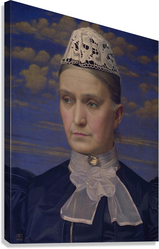 Portrait Of The Artist’s Mother [1902] by Joseph Edward Southall [1861–1944] Canvas Print