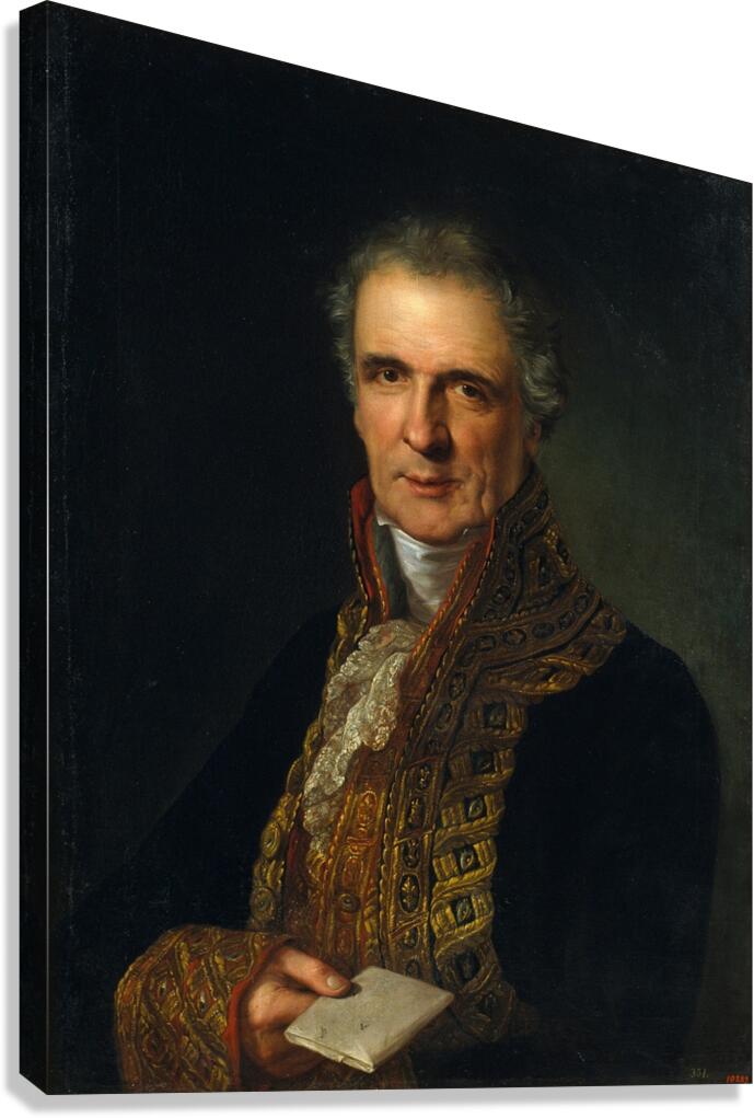 Portrait of José María Díez de Aznar [1832] by Bernat López Piquer [1801–1874] Canvas Print