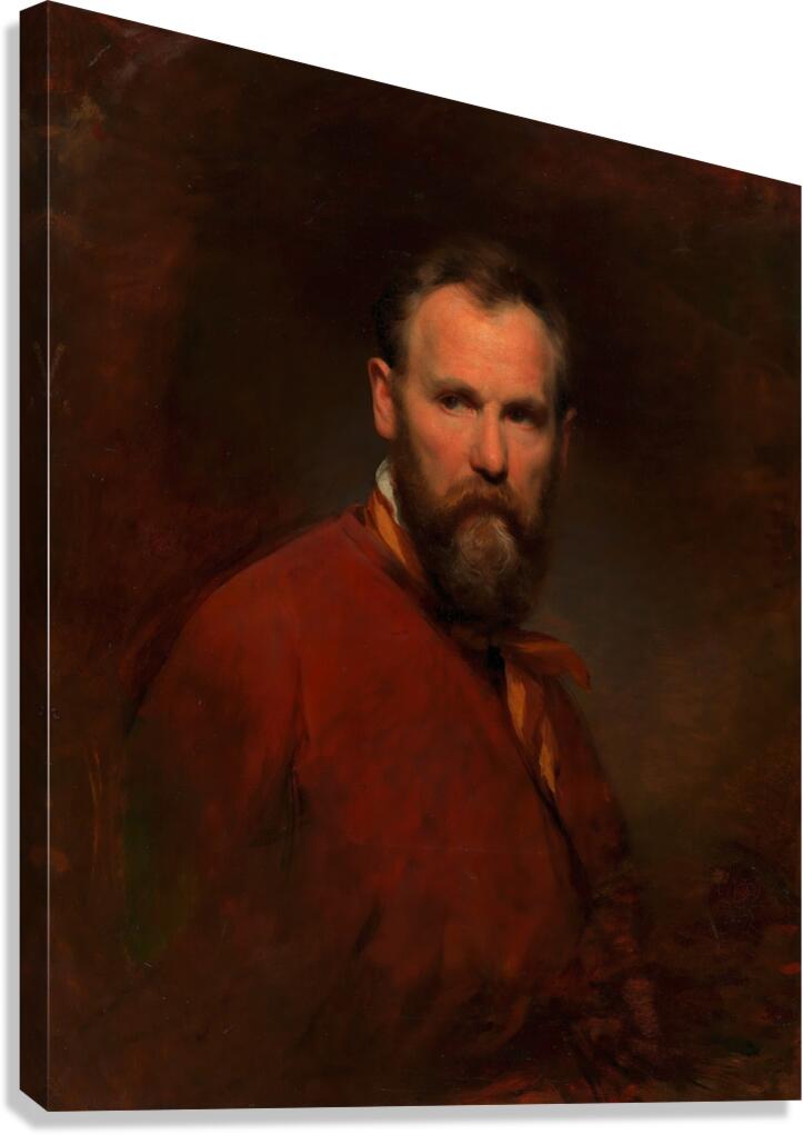 Selbstbildnis Friedrich von Amerling [1855] by Friedrich von Amerling [1803–1887] Canvas Print