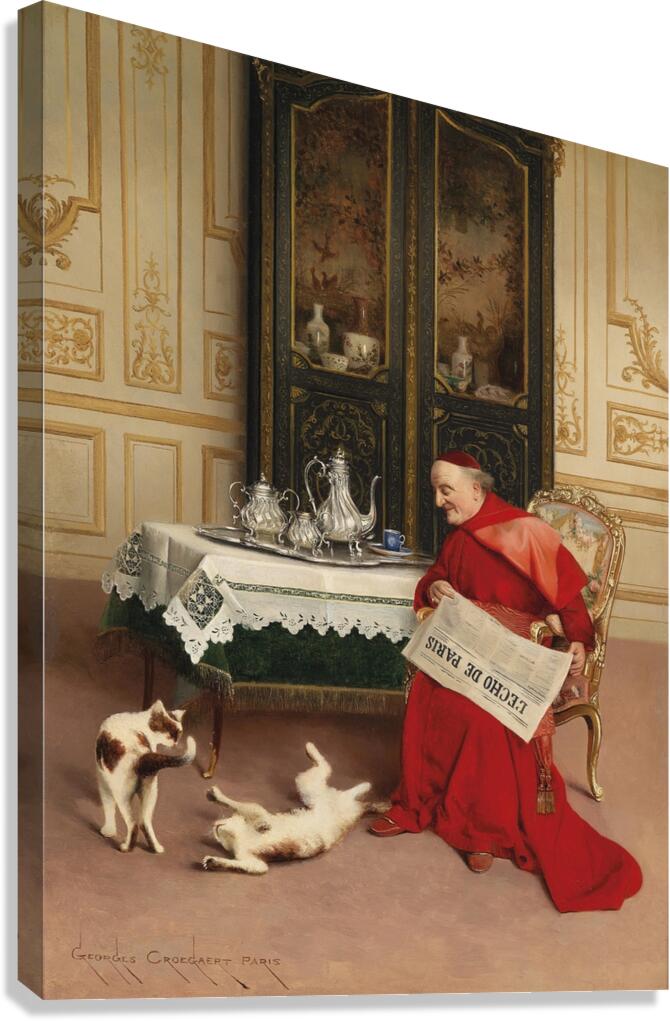 Katzenspiele by Georges Croegaert [1848–1923] Canvas Print