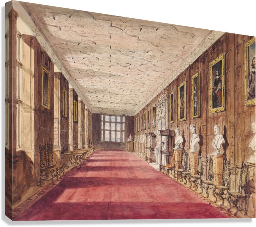 The Gallery. Aston Hall [1824–82] by Allen Edward Everitt [1824–1882] Canvas Print
