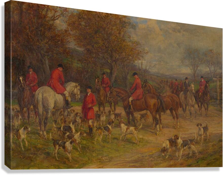 Return From The Hunt by Heywood Hardy [1842–1933] Canvas Print