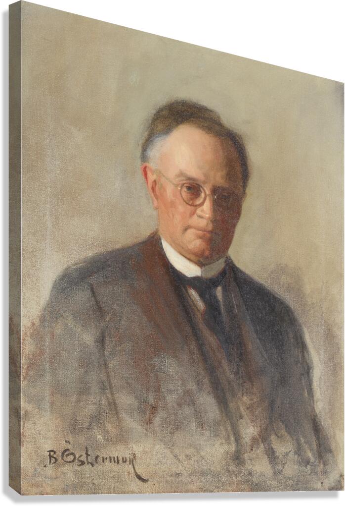 Professor Johan Gunnar Andersson by Bernhard Österman [1870–1938] Canvas Print