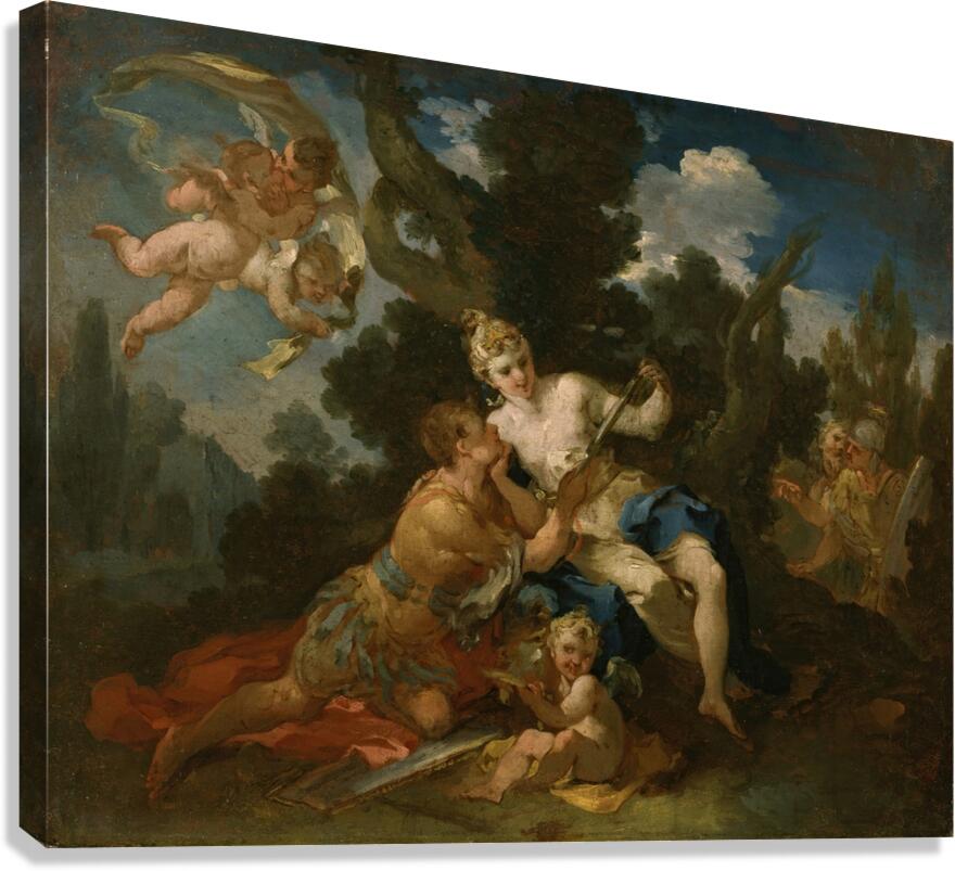 Rinaldo and Armida [1720–1750] by Michele Rocca [1666–ca. 1751] Canvas Print